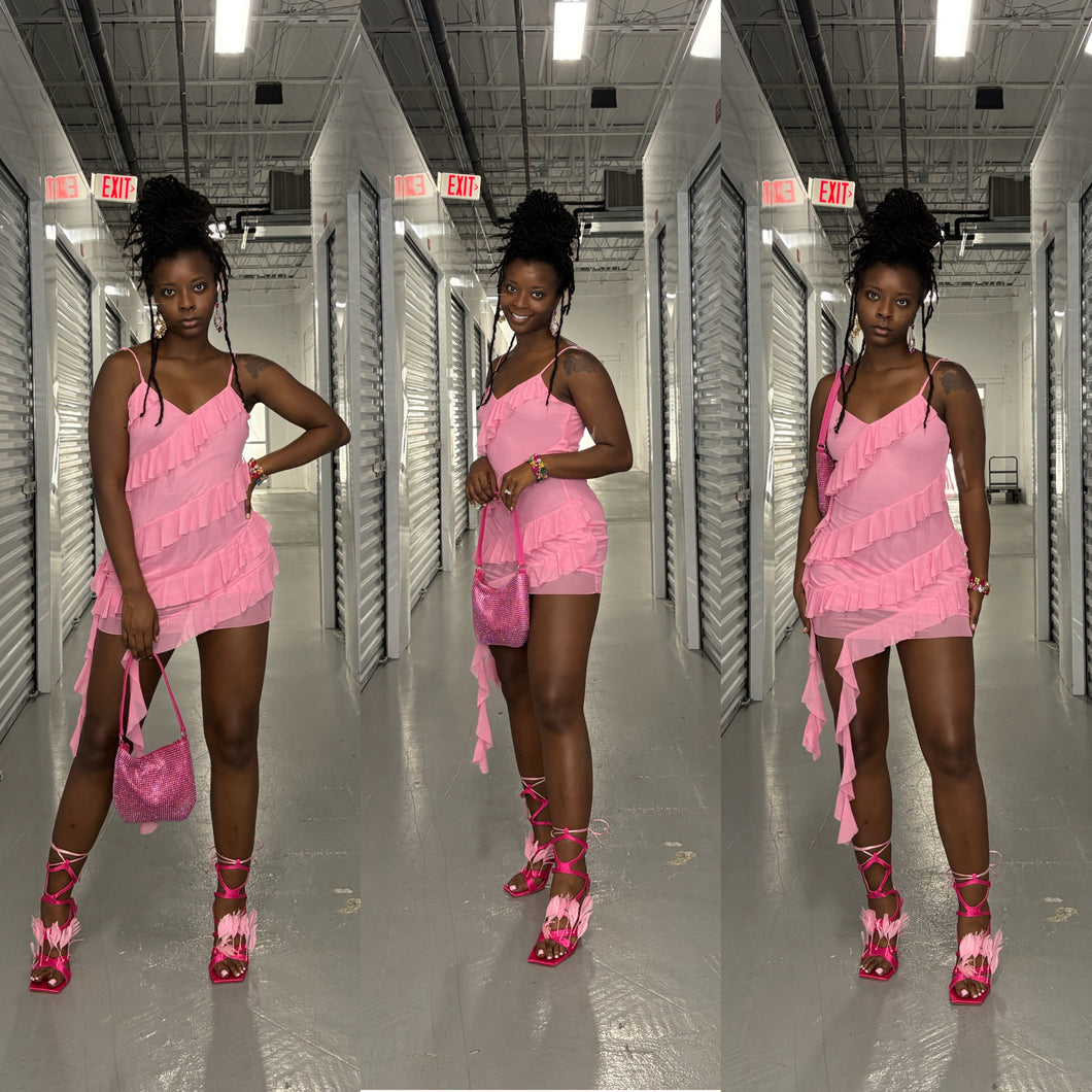 Pink Fringe Dress