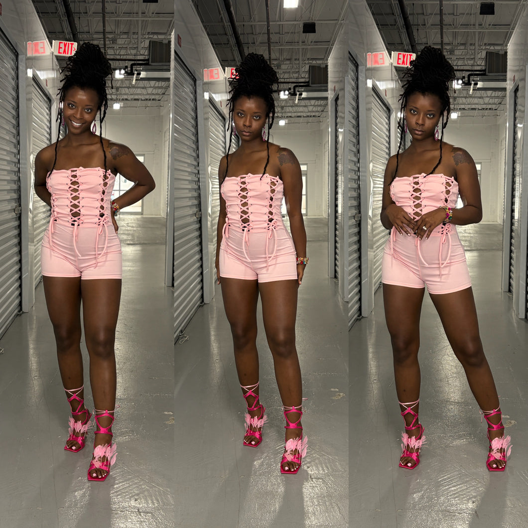 Leave It To Me || Romper (Pink)
